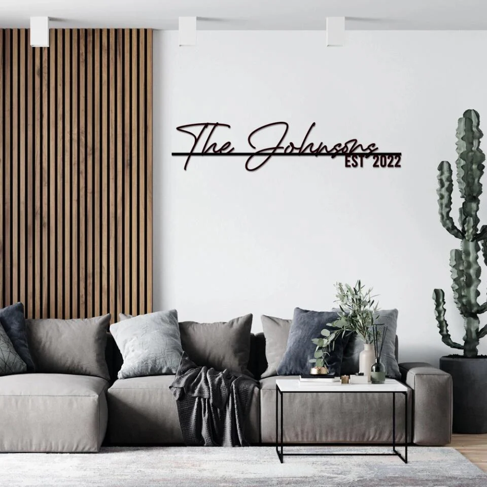 The Family Name EST - Personalized Metal Sign - Image 5