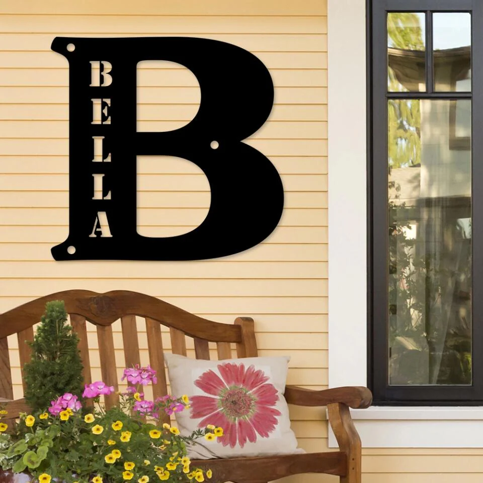 The First Letter Of Name - Custom Name Cut Metal Sign - Image 3