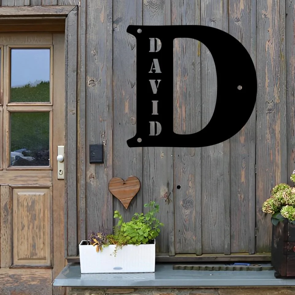 The First Letter Of Name - Custom Name Cut Metal Sign - Image 4