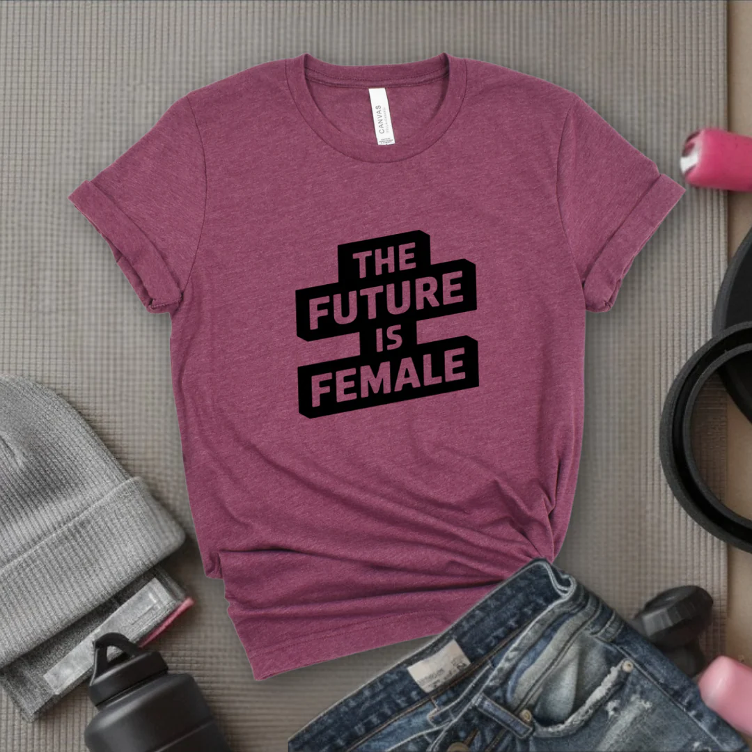 The Future Is Female - Feminism Inspired Tee - Women Right Shirts - Unisex Jersey Short Sleeve Shirt - Gift for Feminists - Bella Canvas 3001 - Image 3