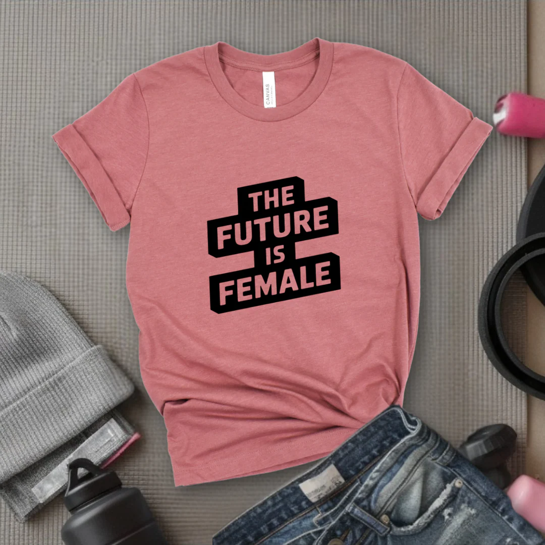 The Future Is Female - Feminism Inspired Tee - Women Right Shirts - Unisex Jersey Short Sleeve Shirt - Gift for Feminists - Bella Canvas 3001 - Image 4