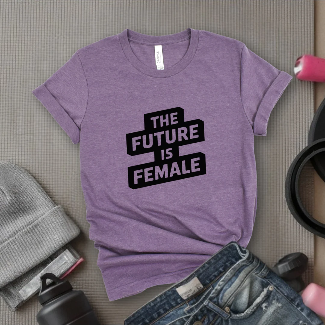 The Future Is Female - Feminism Inspired Tee - Women Right Shirts - Unisex Jersey Short Sleeve Shirt - Gift for Feminists - Bella Canvas 3001 - Image 6