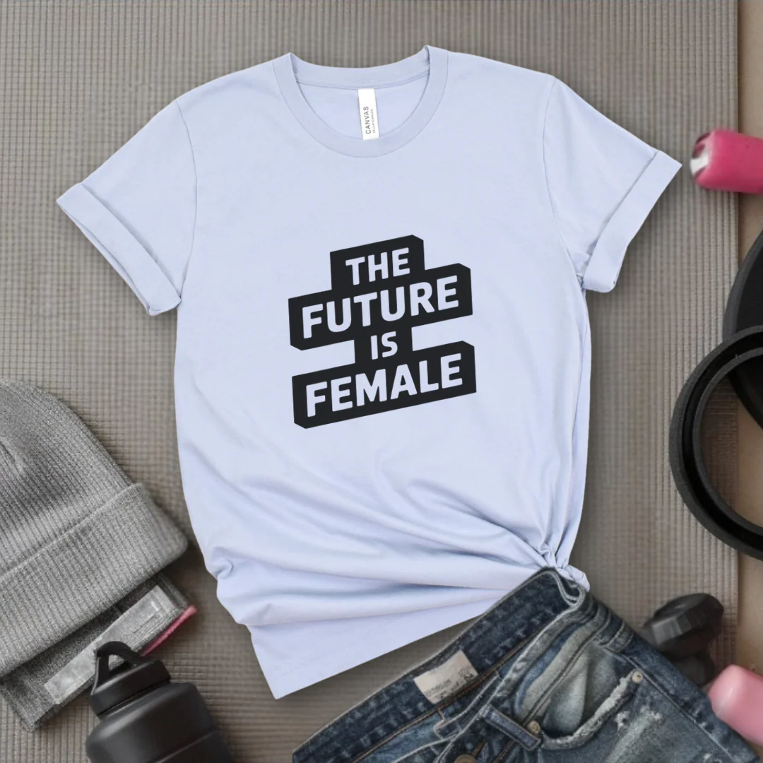 The Future Is Female - Feminism Inspired Tee - Women Right Shirts - Unisex Jersey Short Sleeve Shirt - Gift for Feminists - Bella Canvas 3001 - Image 7