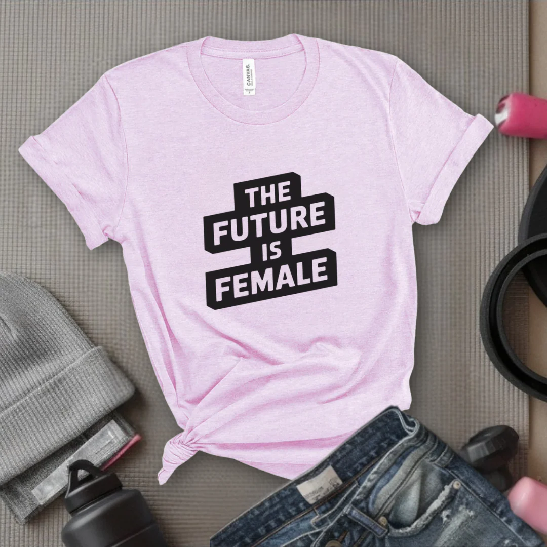 The Future Is Female - Feminism Inspired Tee - Women Right Shirts - Unisex Jersey Short Sleeve Shirt - Gift for Feminists - Bella Canvas 3001 - Image 8