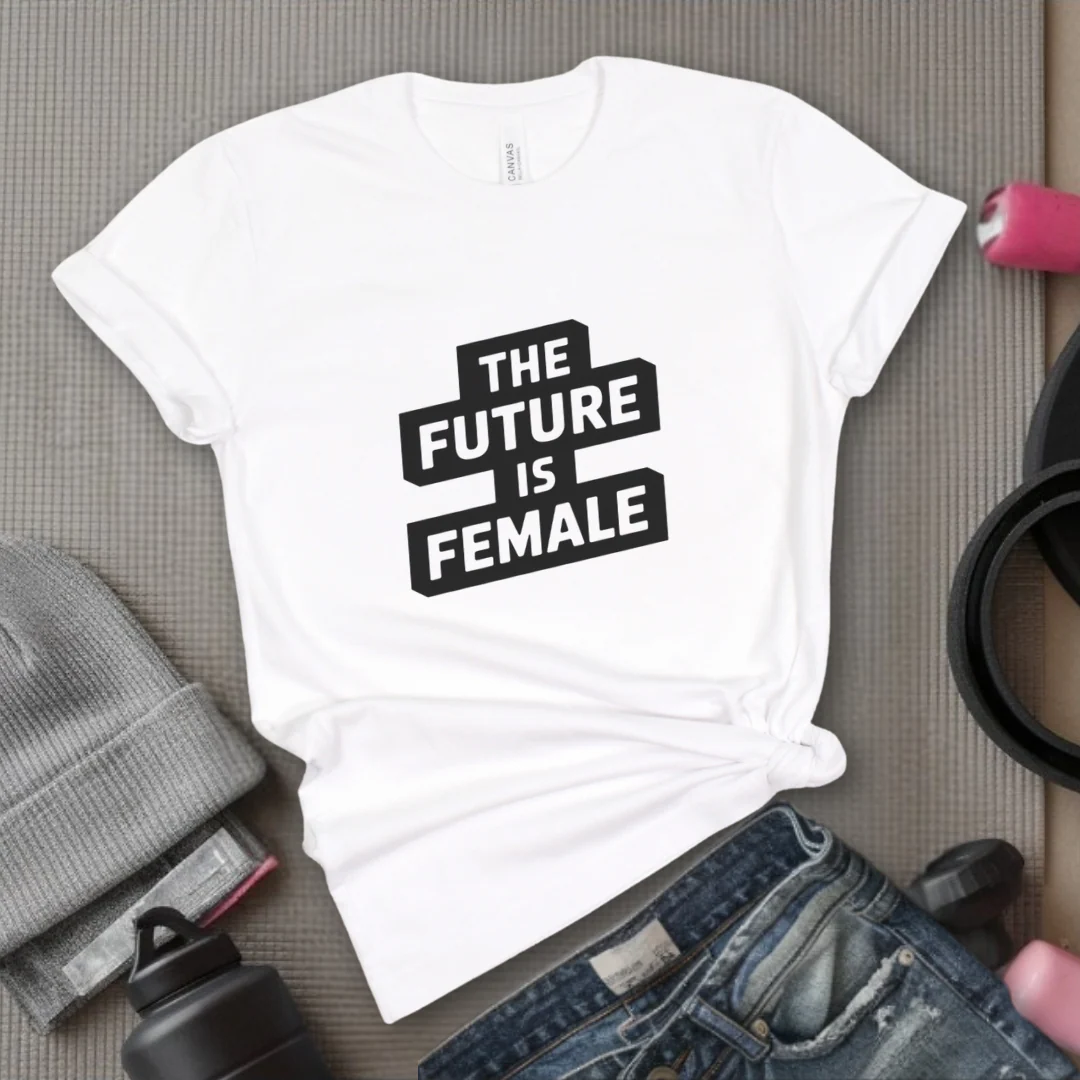 The Future Is Female - Feminism Inspired Tee - Women Right Shirts - Unisex Jersey Short Sleeve Shirt - Gift for Feminists - Bella Canvas 3001 - Image 9