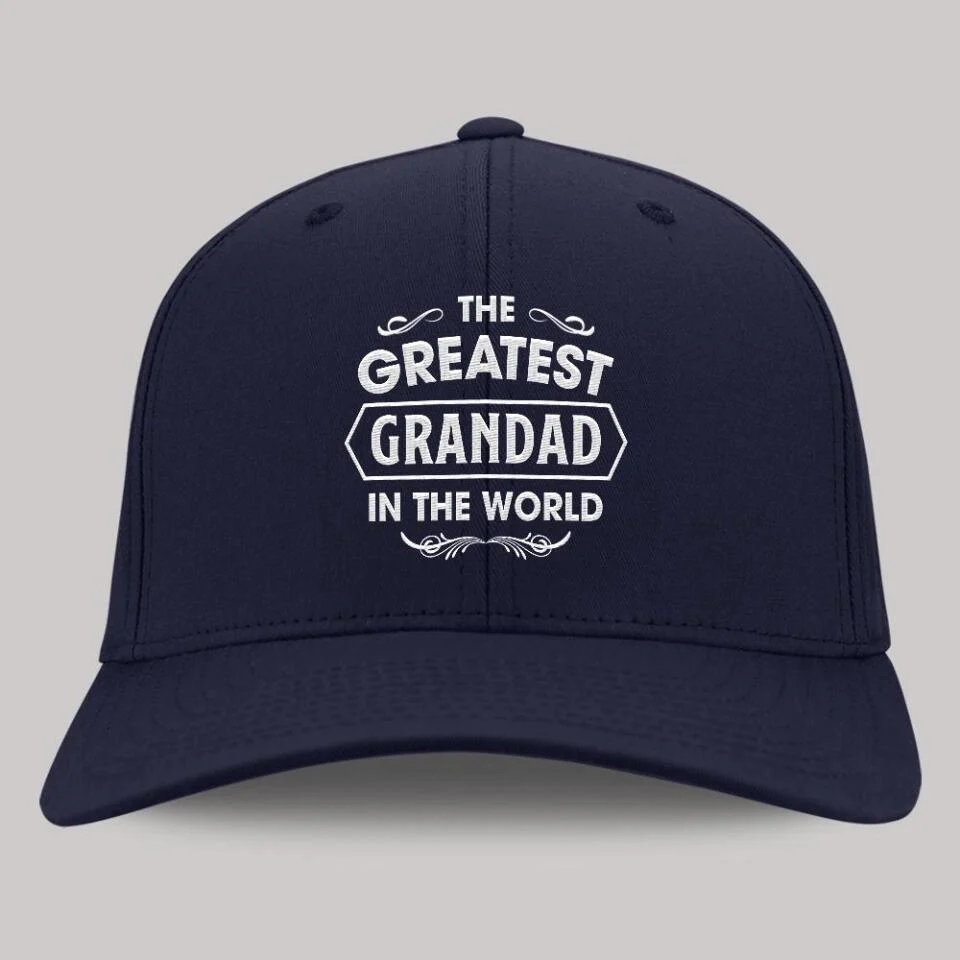 The Greatest Grandad In The World Personalized Twill Cap Gift For Grandfather - Image 12