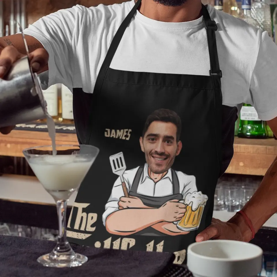 The Grillfather The Man The Myth The Legend - Personalized Apron - Best Gift For Dad Grandpa Husband Uncle - Image 7