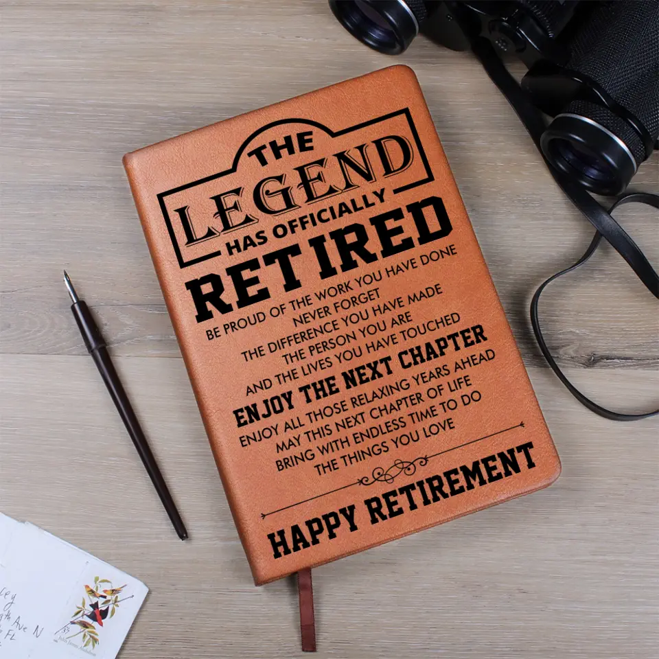 The Legend Has Officially Retired - Graphic Leather Journal - Image 3