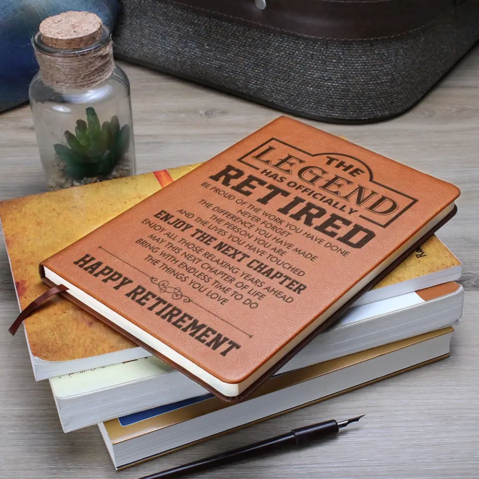 The Legend Has Officially Retired - Graphic Leather Journal - Image 5