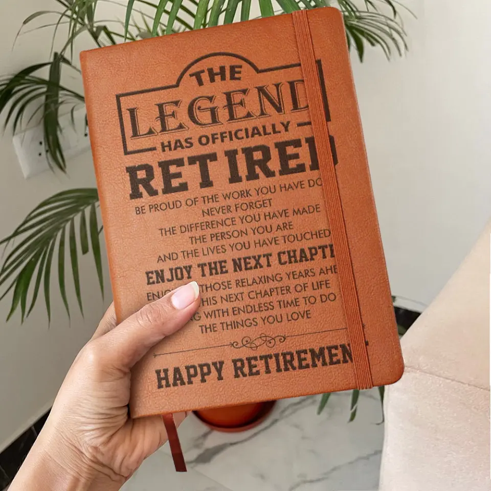 The Legend Has Officially Retired - Graphic Leather Journal - Image 7