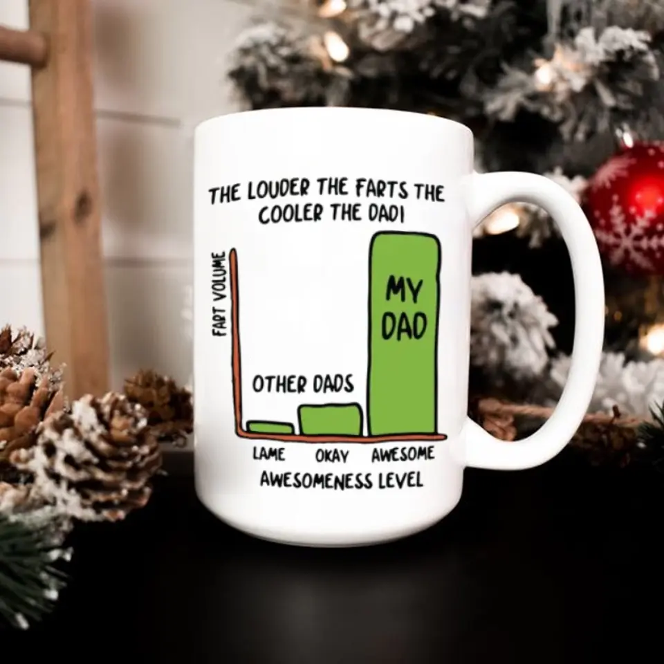 The Louder The Farts The Cooler The Dad White Mug Funny Father's Day Gifts - Image 11