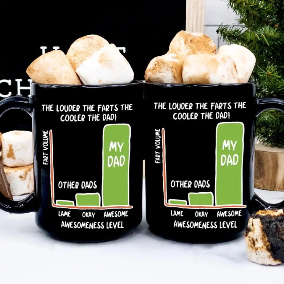 The Louder The Farts The Cooler The Dad White Mug Funny Father's Day Gifts - Image 12