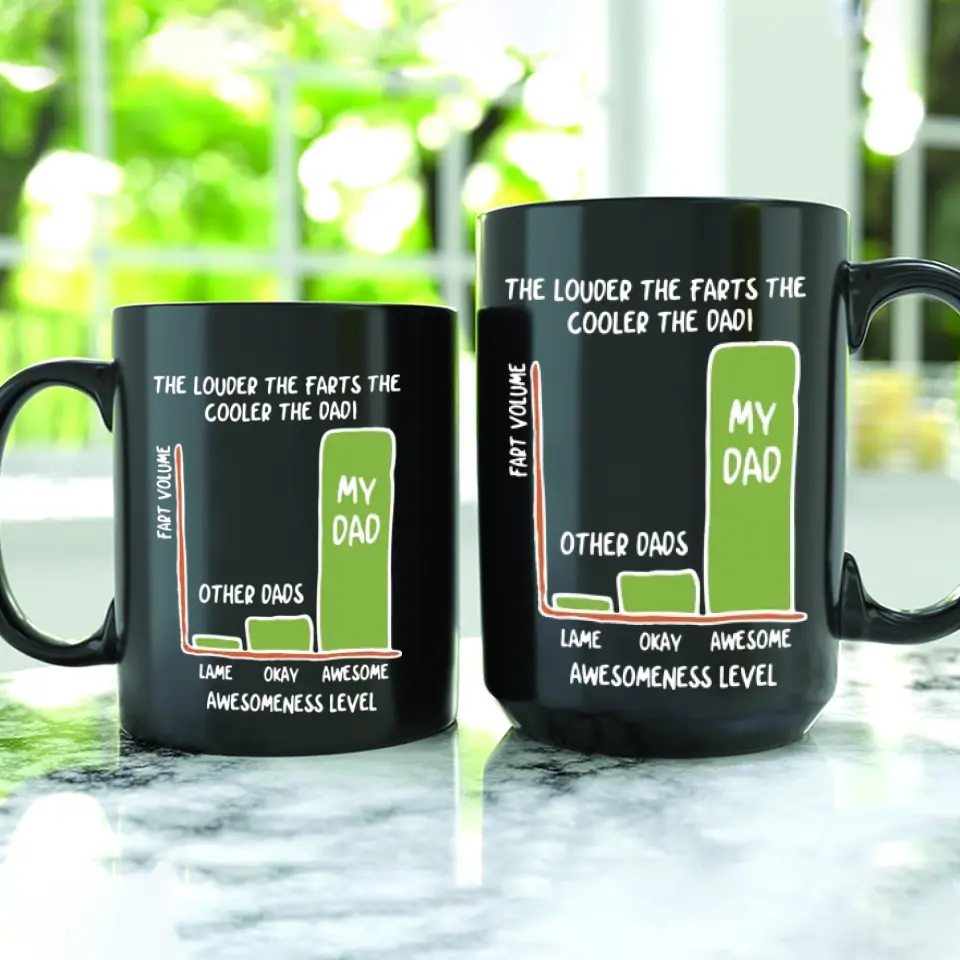The Louder The Farts The Cooler The Dad White Mug Funny Father's Day Gifts - Image 13