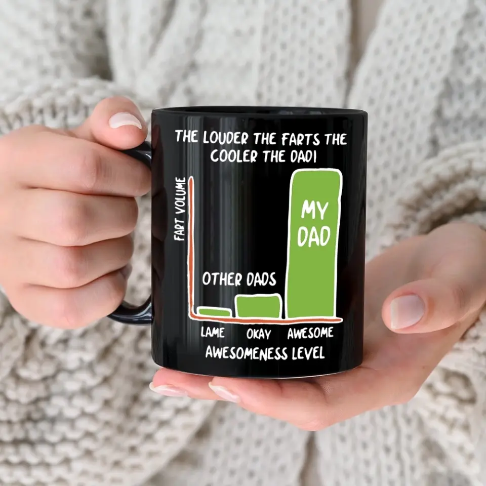 The Louder The Farts The Cooler The Dad White Mug Funny Father's Day Gifts - Image 16
