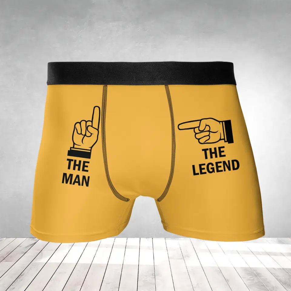 The Man The Legend Personalized Men's Boxer Briefs