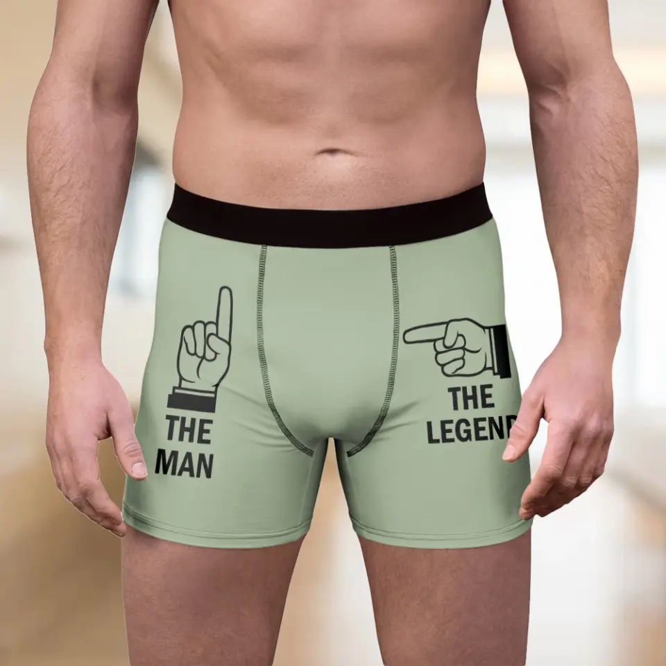 The Man The Legend Personalized Men's Boxer Briefs - Image 4