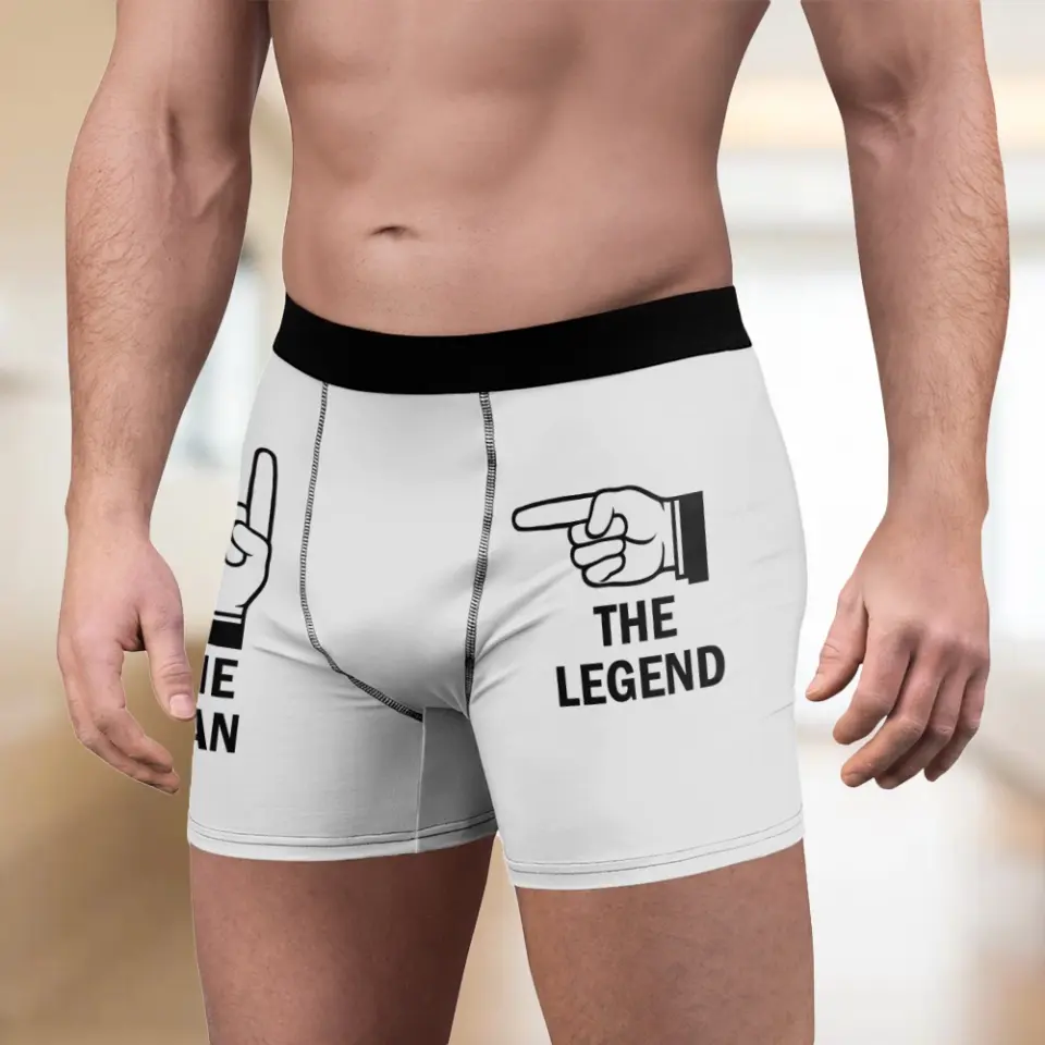 The Man The Legend Personalized Men's Boxer Briefs - Image 5