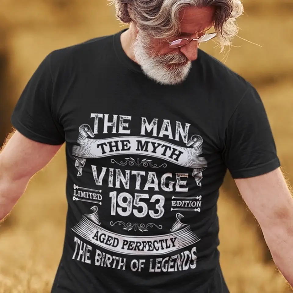 The Man The Myth Vintage Edition | Personalized T-shirt - Image 5