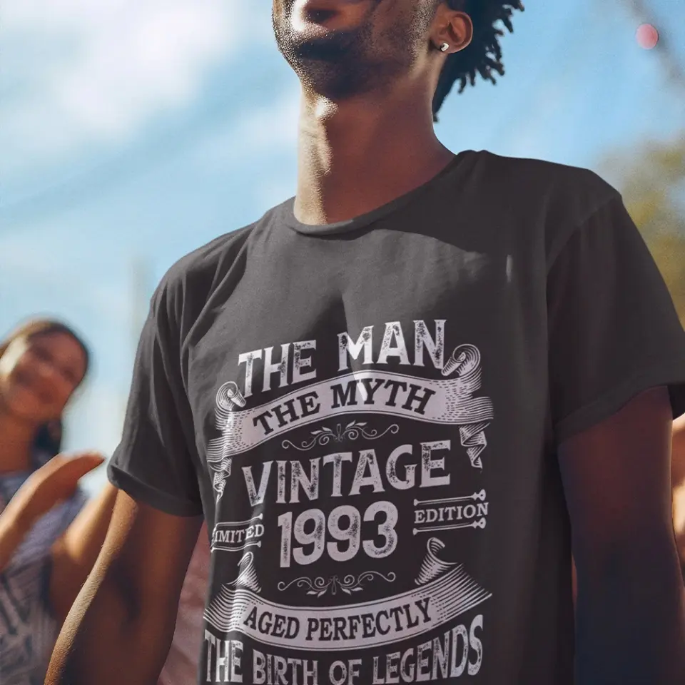 The Man The Myth Vintage Edition | Personalized T-shirt - Image 8