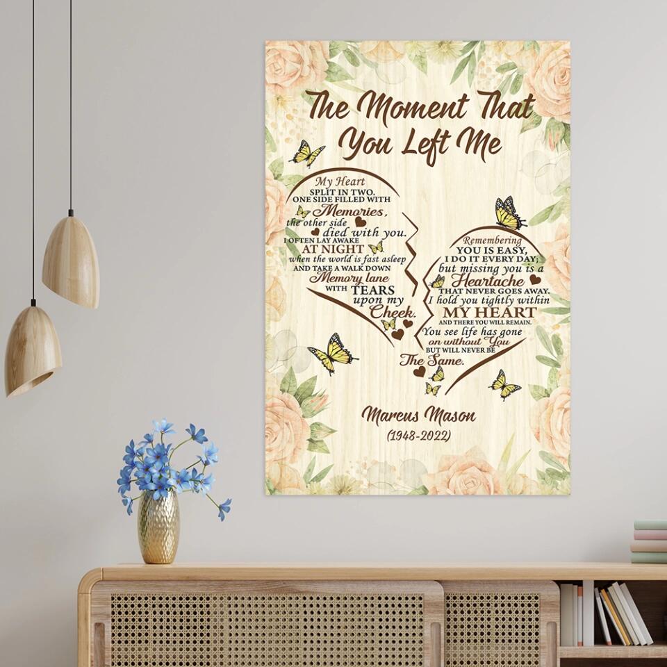 The Moment That You Left Me - Custom Canvas Poster - Memorial Gift For Him For Her - Image 10