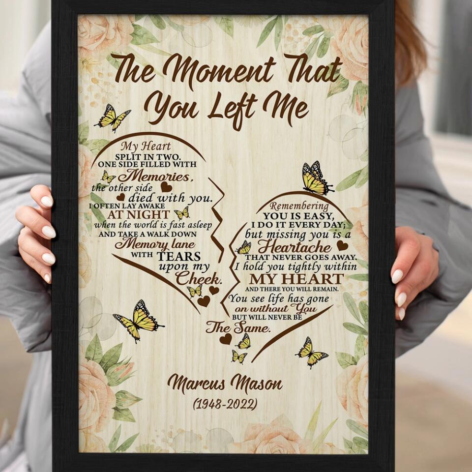 The Moment That You Left Me - Custom Canvas Poster - Memorial Gift For Him For Her - Image 11