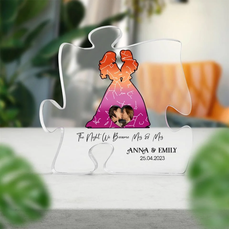 The Night We Become Mr & Mr/Mrs & Mrs - Personalized Acrylic Plaque - Star Map - Gift for LGBT Couple - Image 5