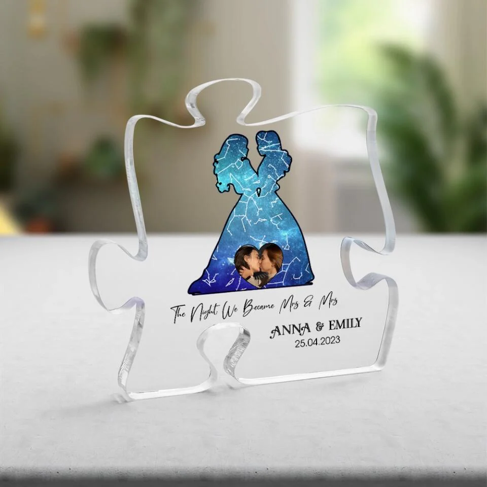 The Night We Become Mr & Mr/Mrs & Mrs - Personalized Acrylic Plaque - Star Map - Gift for LGBT Couple - Image 8