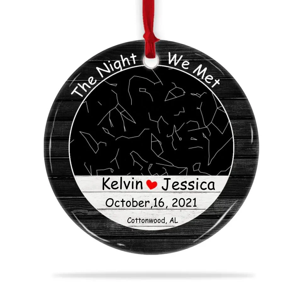 The Night We Met Personalized Ornament - Gift For Couples - Image 4