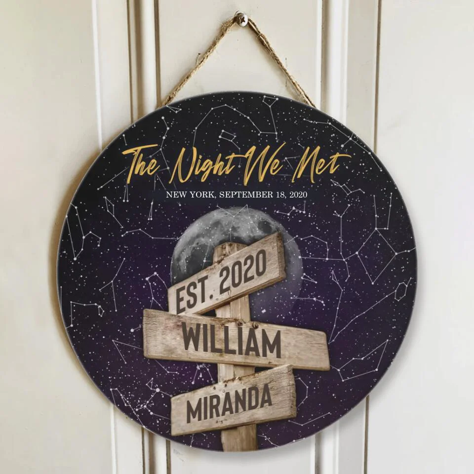 The Night We Met Personalized Wooden Sign - Image 2