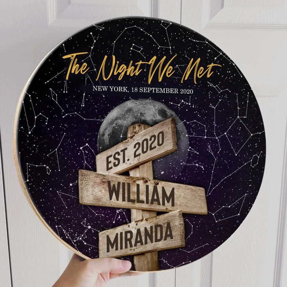 The Night We Met Personalized Wooden Sign - Image 6