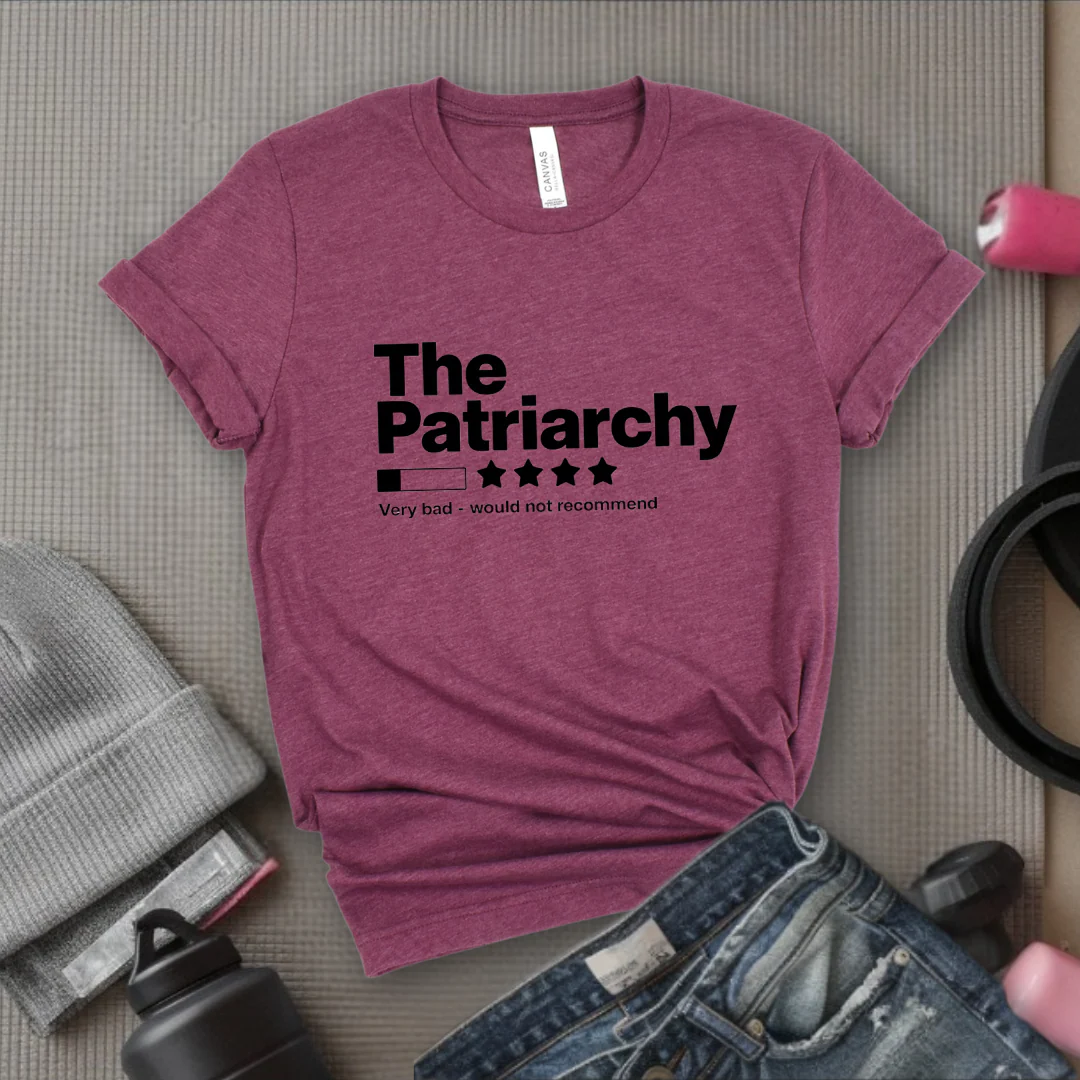 The Patriarchy Bad Review Shirt - Anti Patriarchy Unisex Tee - Girl Power Shirt - Women Rights Shirt - Feminist Gift - Bella Canvas 3001 - Image 2