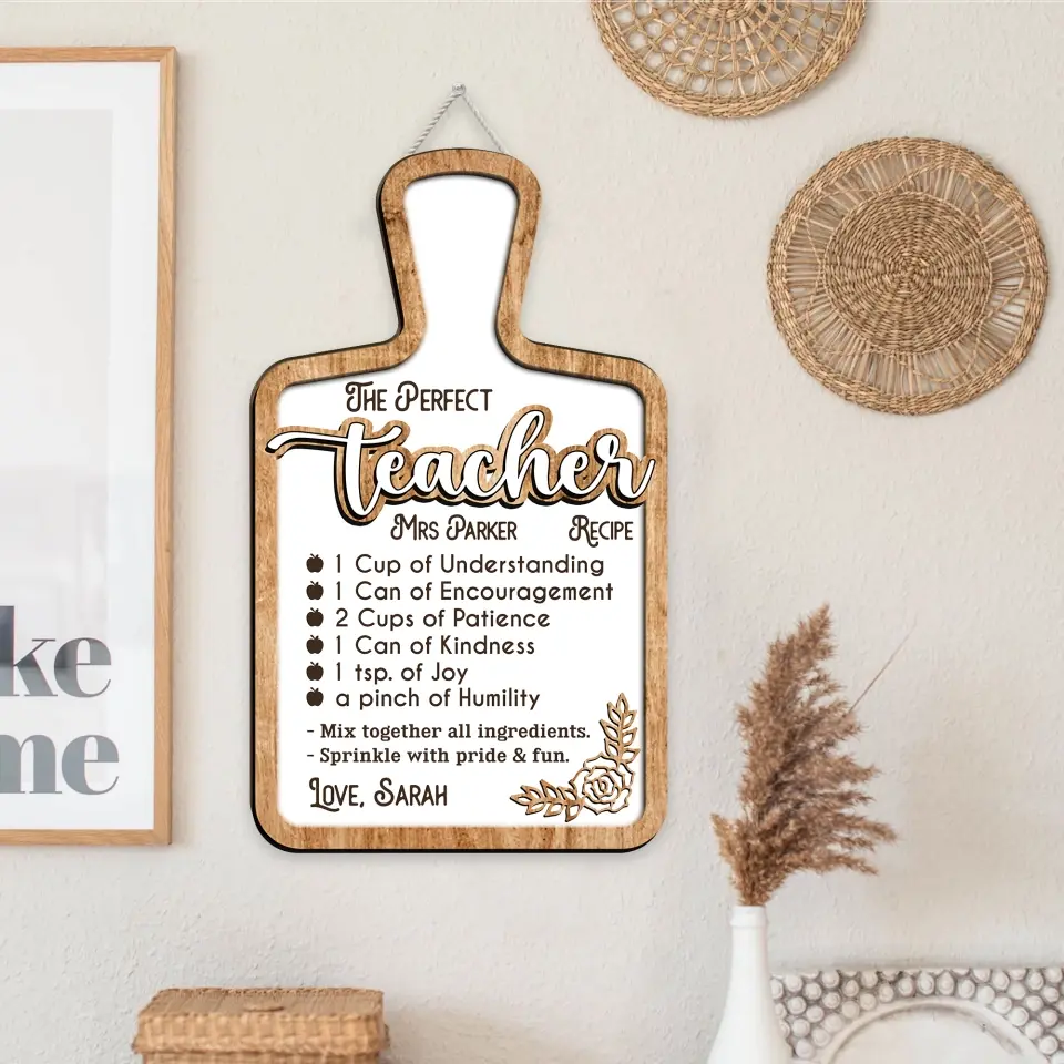 The Perfect Teacher Sprinkle With Pride And Fun - Personalized Wooden Sign - Best Gift For Teacher For Him/Her From Students - Best Anniversary Gift for Teacher's Day Graduation Gift - 304IHPNPRW466 - Image 3