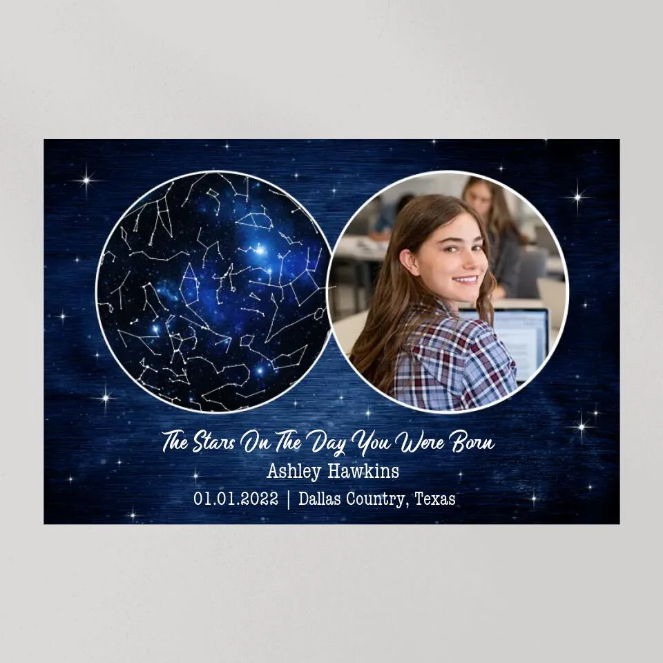 The Stars On The Day You Were Born Custom Canvas Poster Birthday Gifts For Him For Her - Image 14