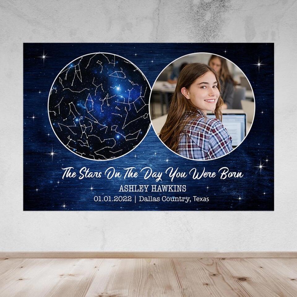 The Stars On The Day You Were Born Custom Canvas Poster Birthday Gifts For Him For Her - Image 15