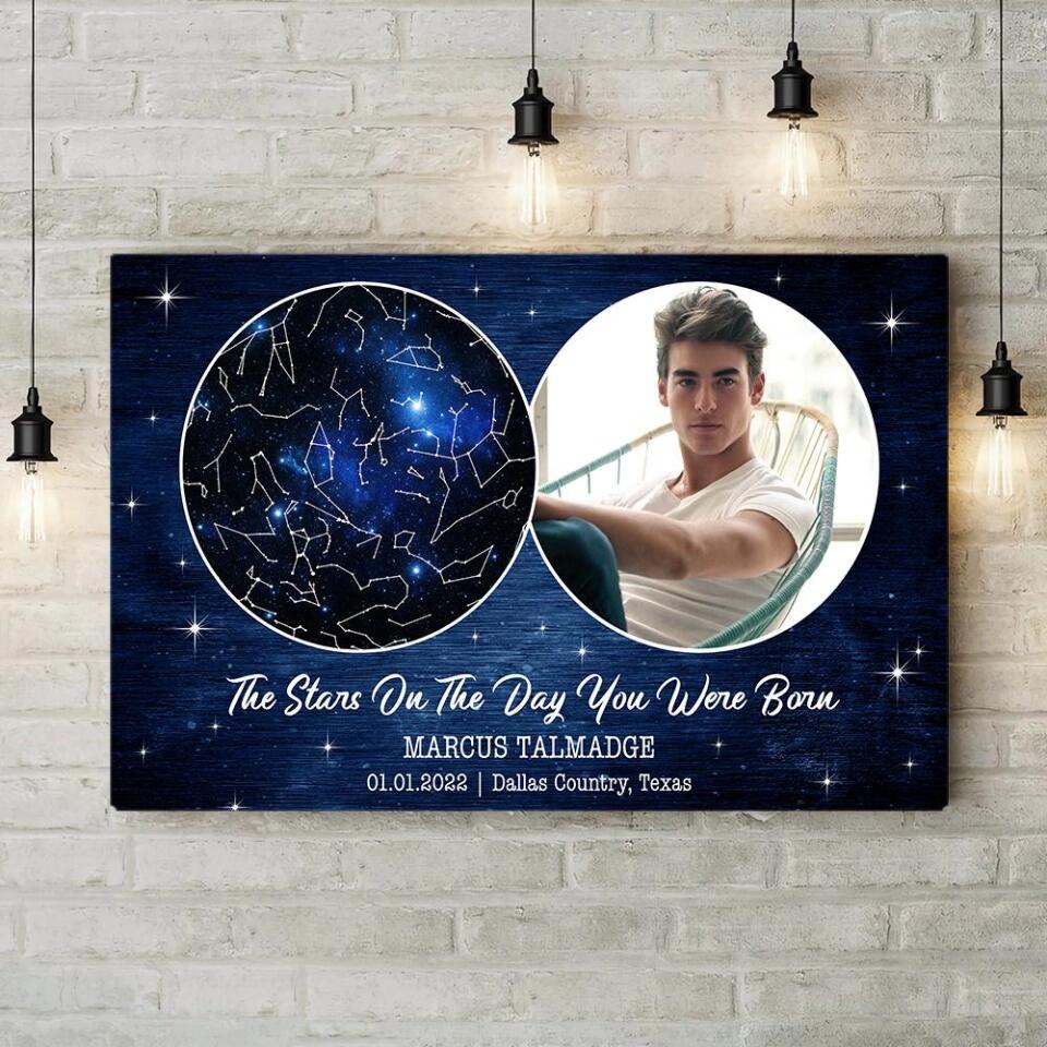 The Stars On The Day You Were Born Custom Canvas Poster Birthday Gifts For Him For Her - Image 8