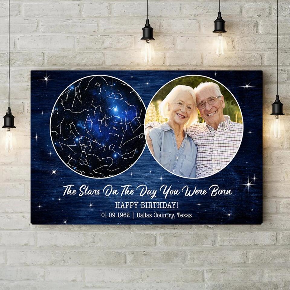 The Stars On The Day You Were Born Custom Canvas Poster Birthday Gifts For Him For Her - Image 9