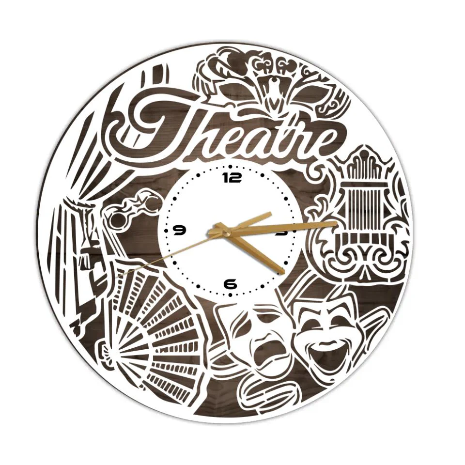 Theatre Theme Theatre Mask - Special Wall Clock - Best Gift For Actor/Actress - Best Decor For Theatre Lovers - 212ICNVSWC421 - Image 3