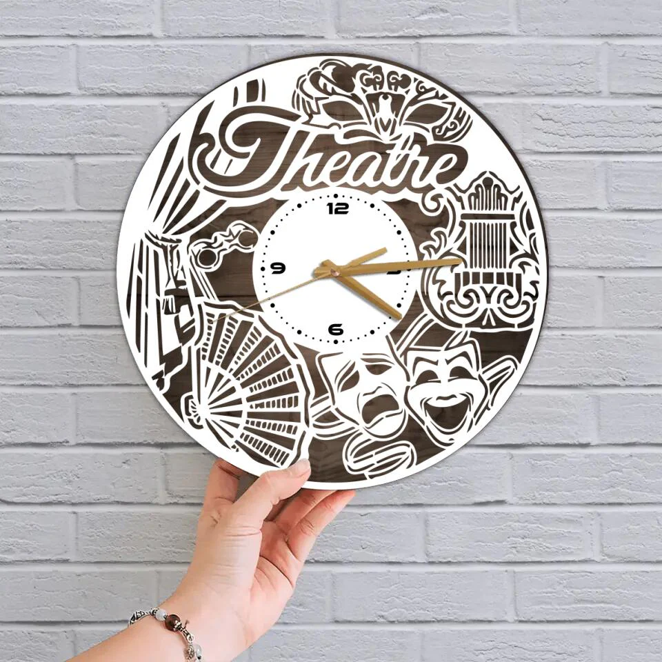 Theatre Theme Theatre Mask - Special Wall Clock - Best Gift For Actor/Actress - Best Decor For Theatre Lovers - 212ICNVSWC421 - Image 5