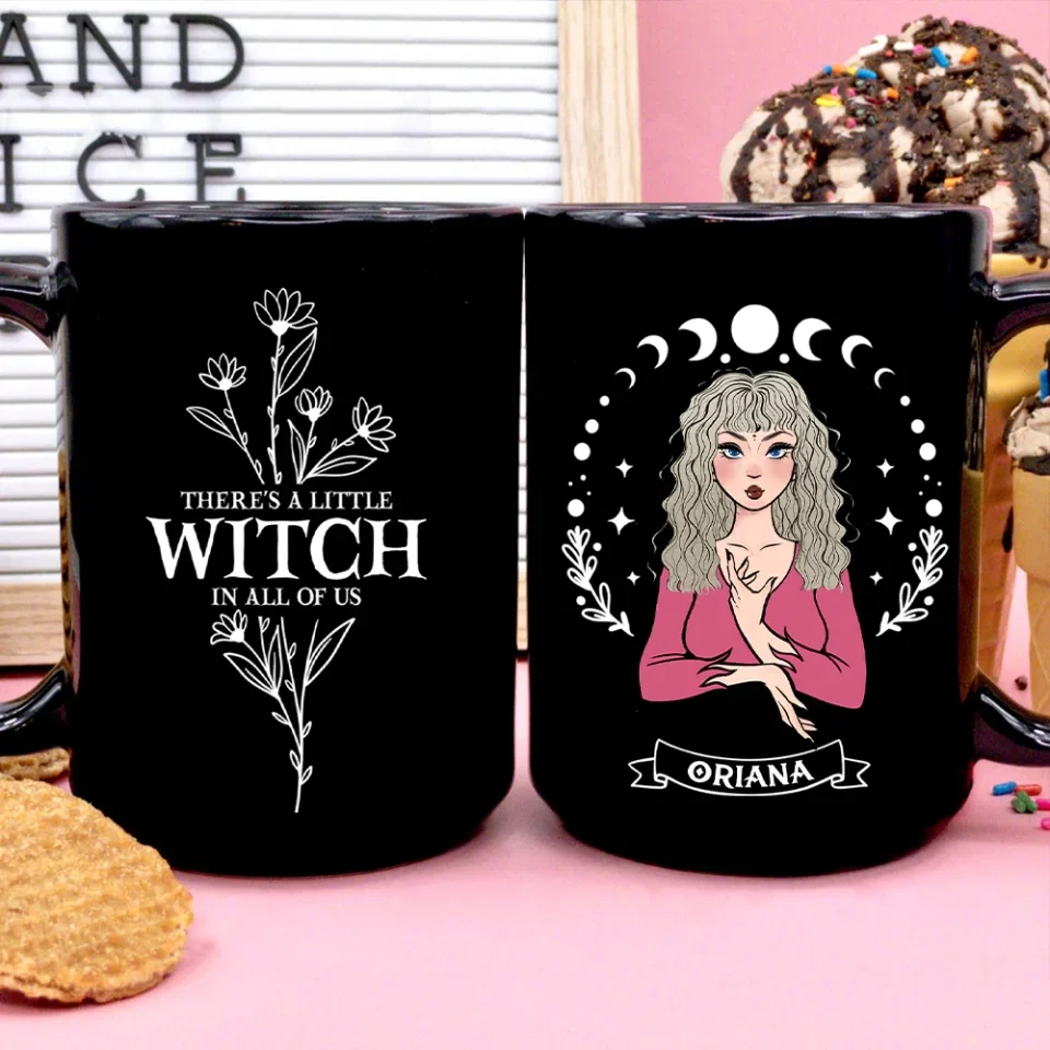 There's A Little Witch In All Of Us - Personalized Mug - Gift For Witch Halloween - Image 6