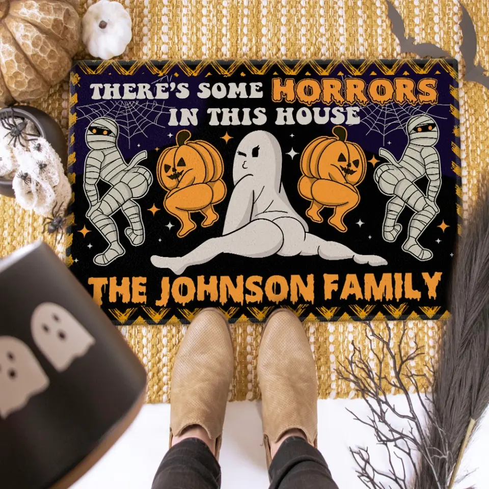 There's Some Horrors In This House - Personalized Family Name Doormat - Custom Halloween Decor - Gift for Family, Friends - Image 6