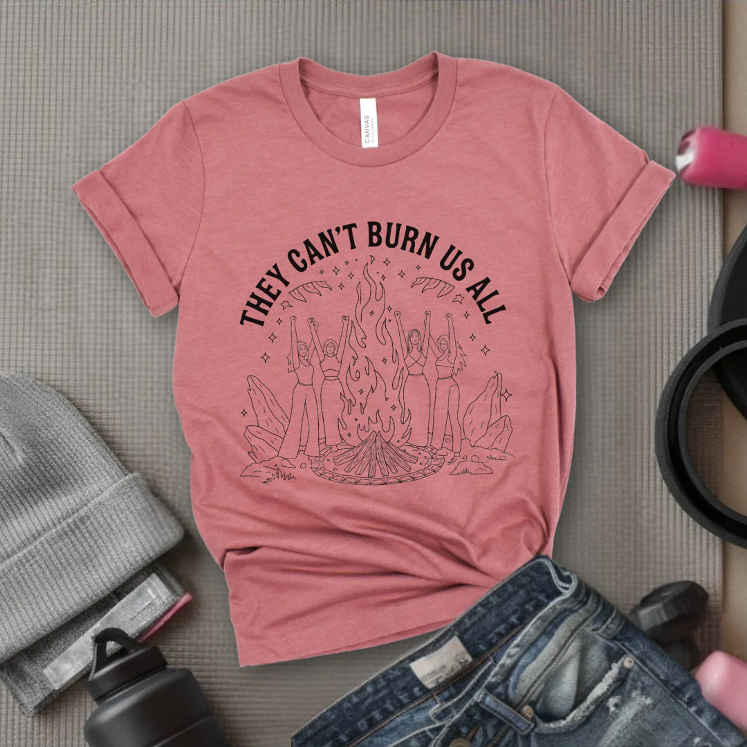 They Can't Burn Us All Witch Tshirt - Feminist Women Empowerment Shirt - Unisex Jersey Short Sleeve Shirt - Gift For Her - Bella Canvas 3001 - Image 12