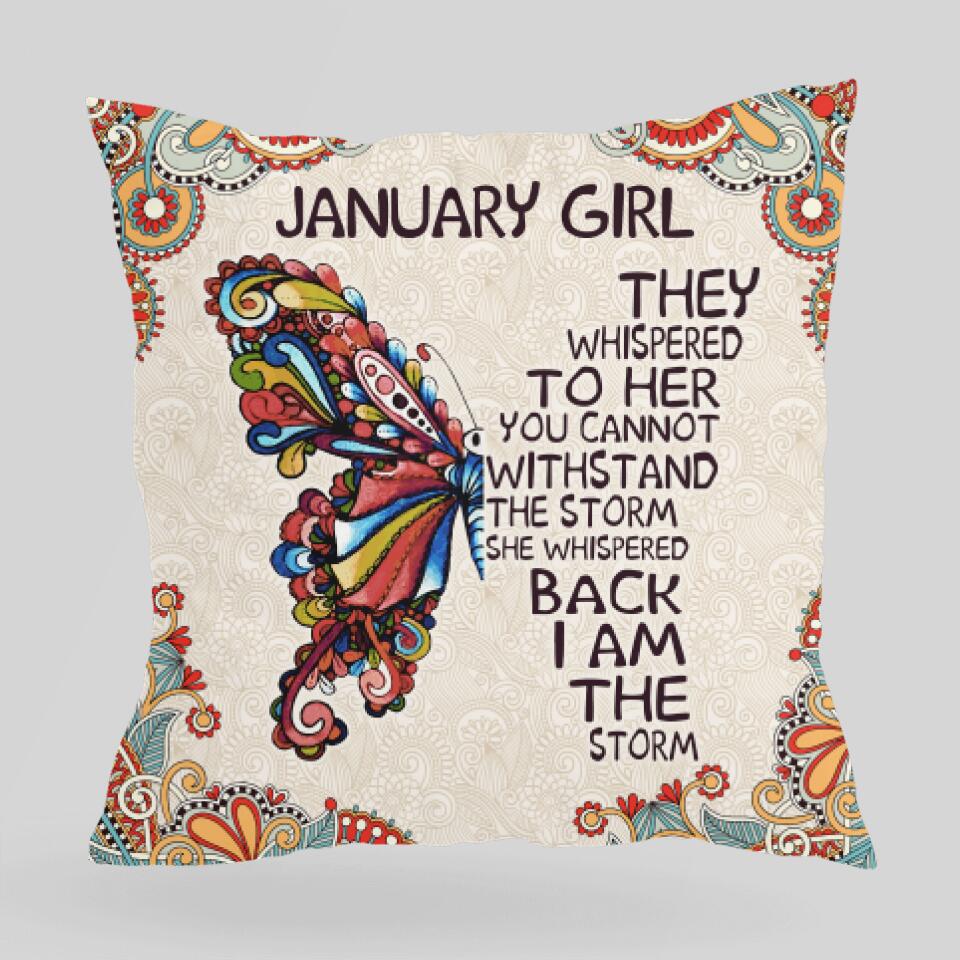 They Whispered To Her You Cannot Withstand The Storm Personalized Pillow - Image 2