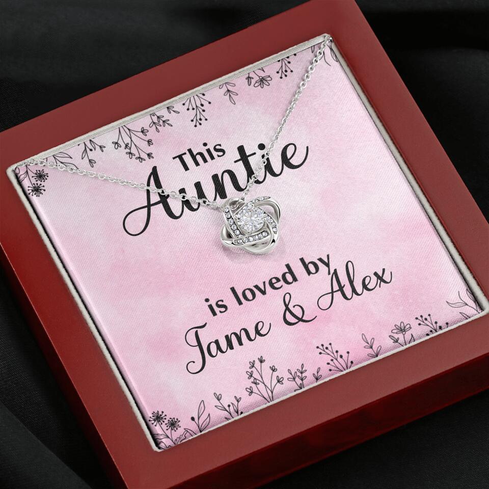 This Auntie Mom Granny is Loved By Kids Personalized Necklace - Image 10