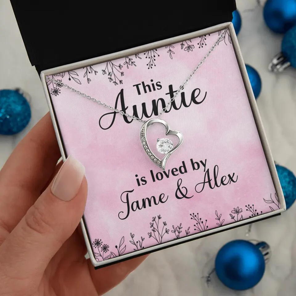 This Auntie Mom Granny is Loved By Kids Personalized Necklace - Image 12