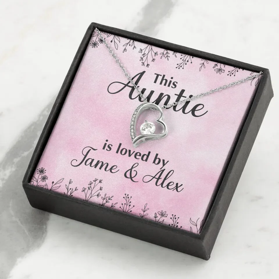 This Auntie Mom Granny is Loved By Kids Personalized Necklace - Image 16
