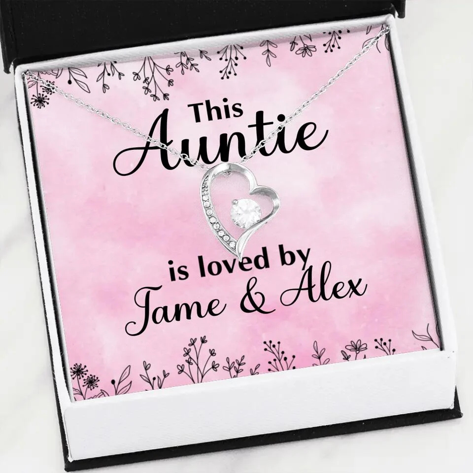 This Auntie Mom Granny is Loved By Kids Personalized Necklace - Image 18