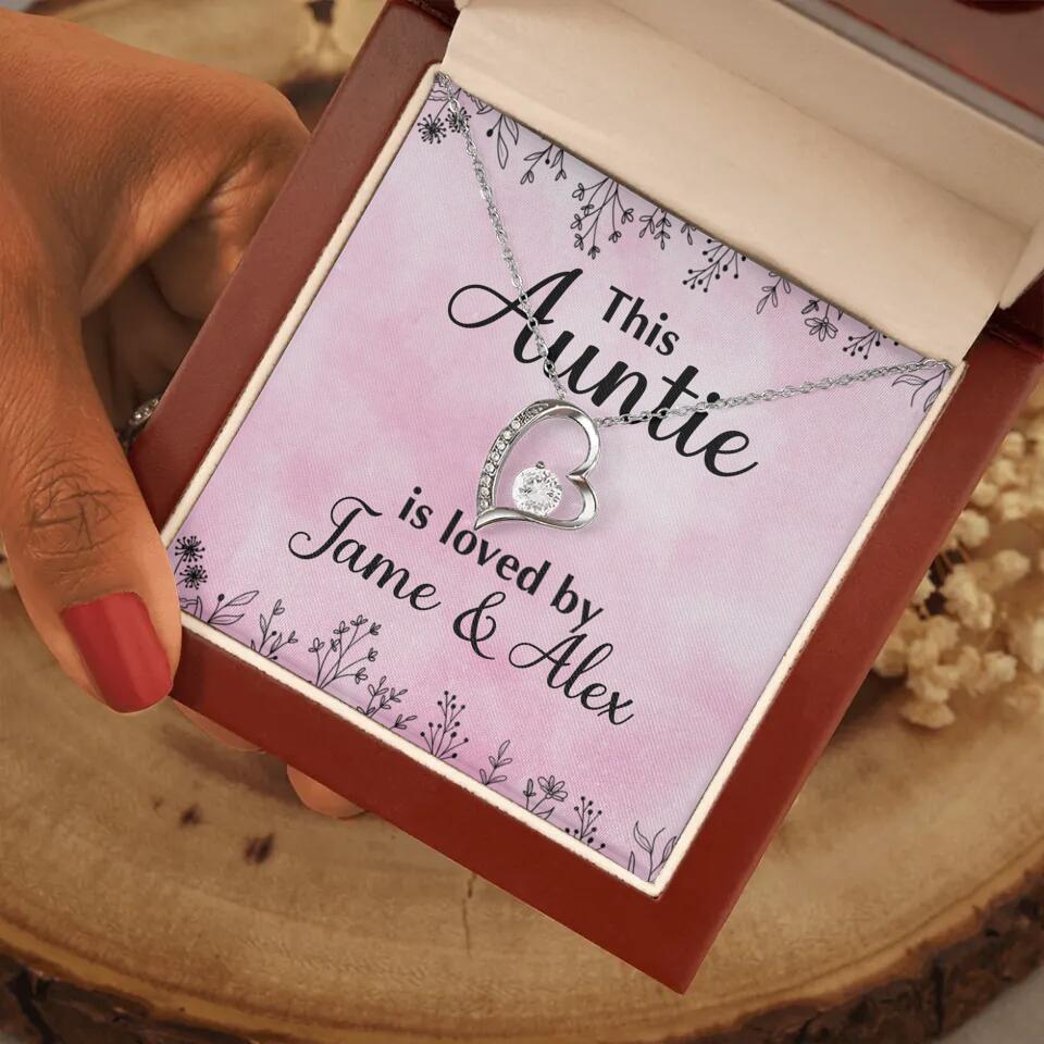 This Auntie Mom Granny is Loved By Kids Personalized Necklace - Image 23