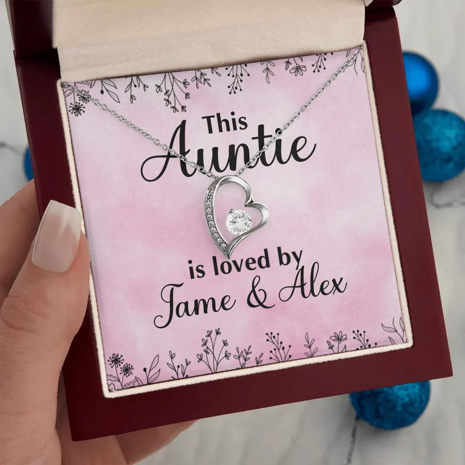 This Auntie Mom Granny is Loved By Kids Personalized Necklace - Image 24