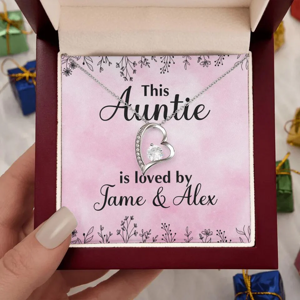 This Auntie Mom Granny is Loved By Kids Personalized Necklace - Image 25