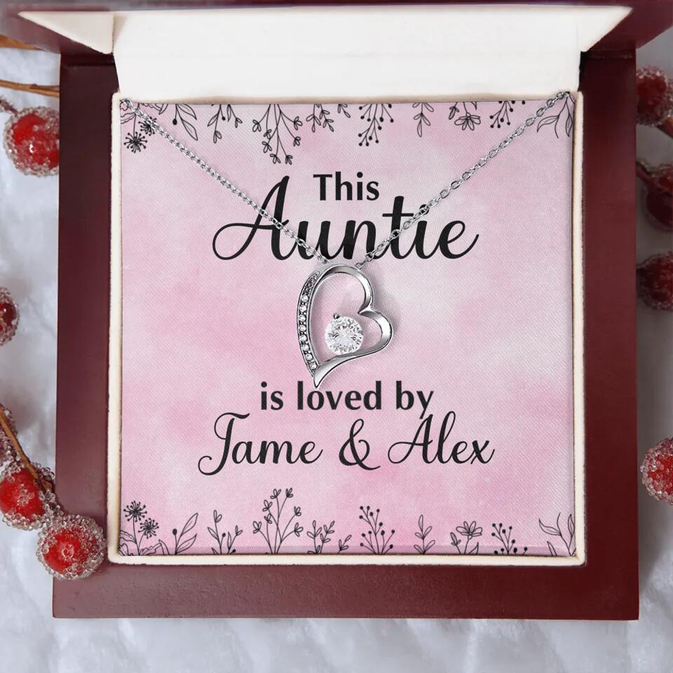 This Auntie Mom Granny is Loved By Kids Personalized Necklace - Image 26